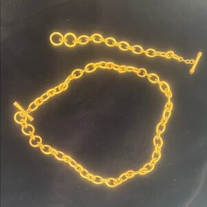 Julie Vos Delphine necklace - bracelet set. Brand new. 
24 kt gold over brass